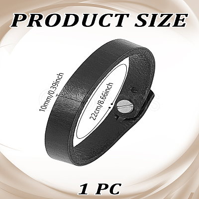 1Pc Punk Retro Ethnic Style Handmade Leather Wrap Bracelets for Men BJEW-LP0001-07-1