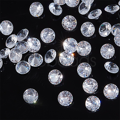 PandaHall Elite 500Pcs Cubic Zirconia Cabochons ZIRC-PH0001-40-1