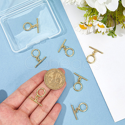 10Pcs Brass Toggle Clasps KK-BBC0021-91-1