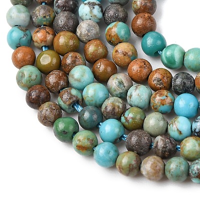 Natural Turquoise Beads Strands G-K366-G01-3mm-1
