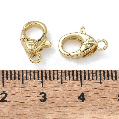 Cross Brass Lobster Claw Clasps KK-H256-03G-02-1