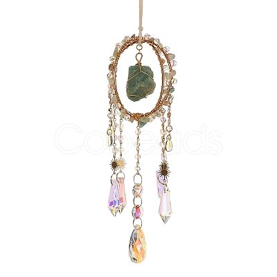 Wire Wrapped Raw Natural Amazonite Suncatcher RN-T001-02A-1