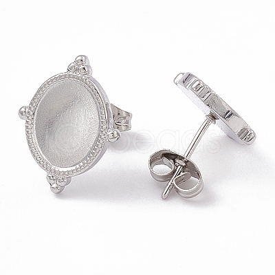 Non-Tarnish 304 Stainless Steel Stud Earring Findings LS-EJEW-G338-04P-1