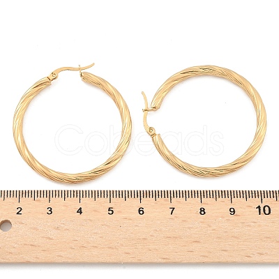 304 Stainless Steel Hoop Earrings X-EJEW-H322-17G-1