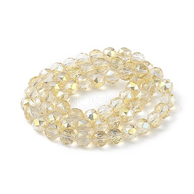 Transparent Electroplate Glass Beads Strands EGLA-F154-FR01-1