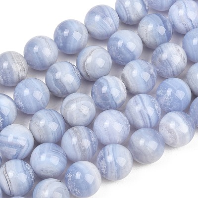 Natural Blue Lace Agate Beads Strands G-D106-A01-14mm-A-1