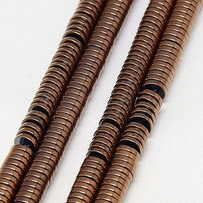 Electroplate Non-magnetic Synthetic Hematite Beads Strands G-J164A-4mm-M-1