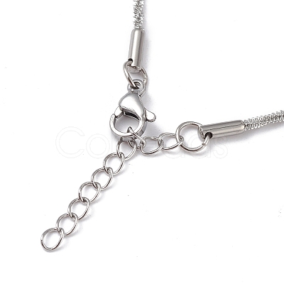 Non-Tarnish 304 Stainless Steel Bone Rope Chain Bracelet for Women BJEW-I311-01A-P-1