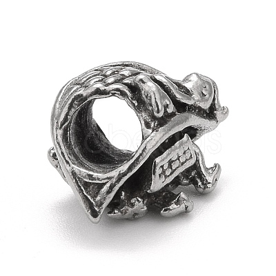 304 Stainless Steel European Beads STAS-G256-09AS-1