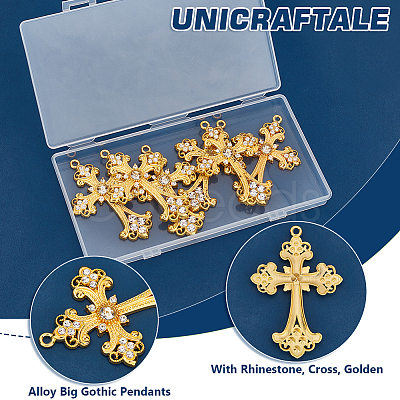 6Pcs Alloy Big Gothic Pendants ALRI-UN0001-05-1