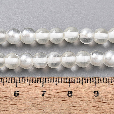 Baking Paint Transparent Glass Beads Strands DGLA-N011-6mm-01-1