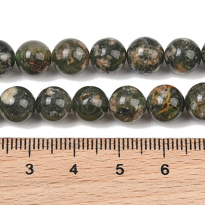 Natural Green Rutilated Quartz Beads Strands GG-CBAC4F6-B01-8mm-A-1