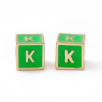 Rack Plating Brass Enamel Beads KK-B060-04G-02-1