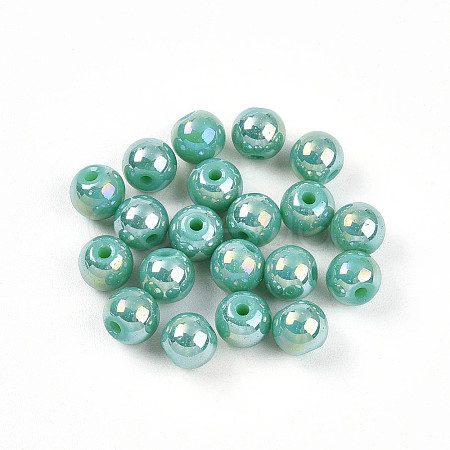 Electroplate Pearlized Glass Pearl Beads EGLA-T021-14A-03-1