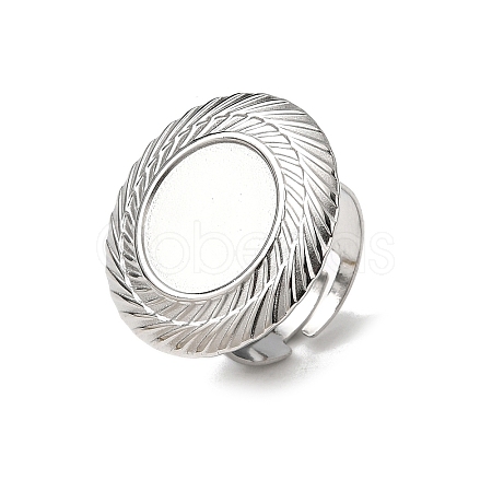 304 Stainless Steel Cuff Ring Components STAS-P403-04P-1