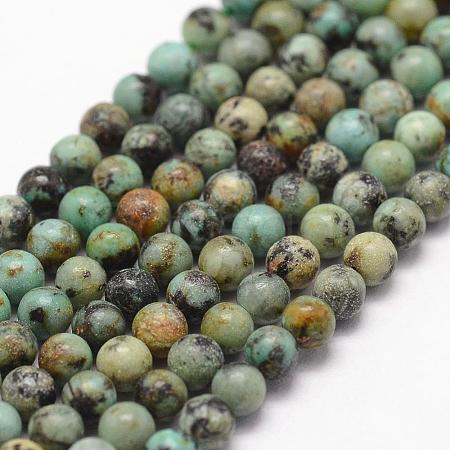 Natural African Turquoise(Jasper) Beads Strands G-N0188-02-3mm-1