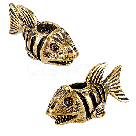 Brass European Beads KK-WH0079-195-1