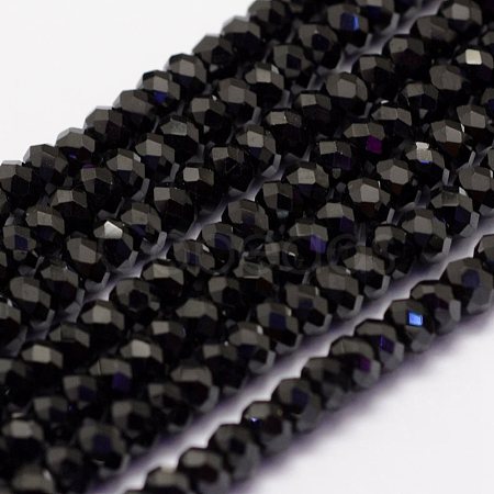 Natural Black Spinel Beads Beads Strands G-F460-19-1