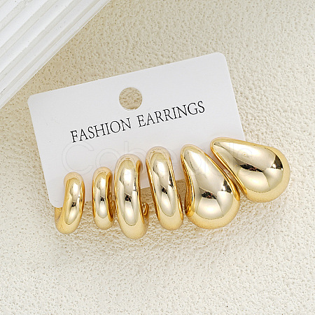 3Pairs Alloy Stud Earrings WG5D203-04-1