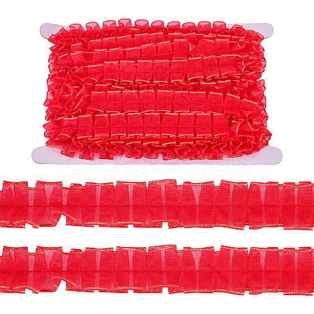 10M Double Layer Polyester Lace Ribbon OCOR-TA0004-14D-1