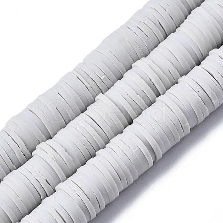 Flat Round Handmade Polymer Clay Beads CLAY-R067-10mm-39-1