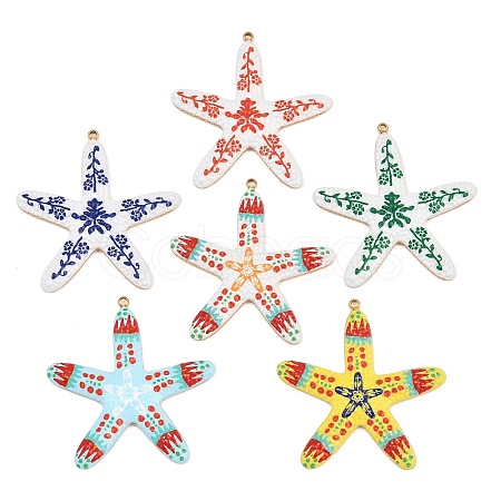 Printed 304 Stainless Steel Pendants SA-CBACE5A-01B-G-1