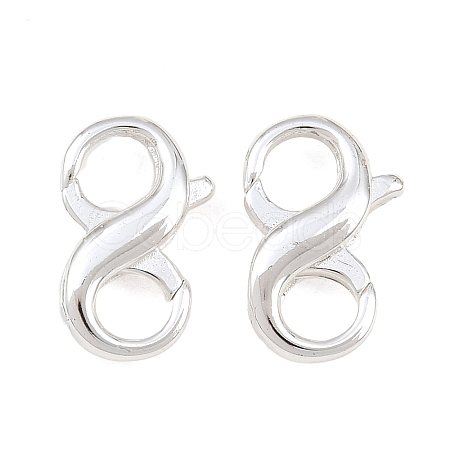 Brass Double-Sided Lobster Clasp for Jewelry Making KK-CBAA482-03S-1