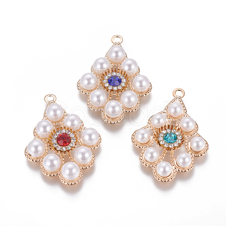 Plastic Imitation Pearl Beads Pendants IFIN-F156-10LG-1