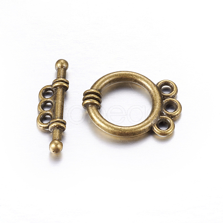 Tibetan Style Alloy Toggle Clasps LS-MLF10795Y-NF-1