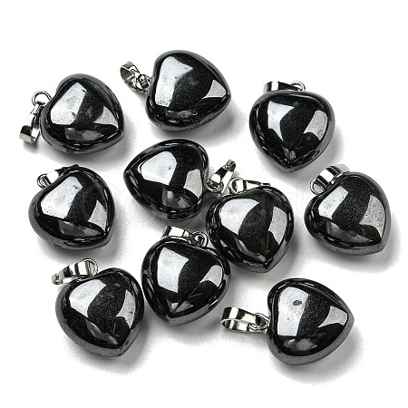 Natural Black Stone Pendants G-I311-A19-P-1