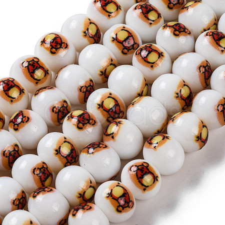 Printing Glass Beads for Necklaces Bracelets Making GLAA-B020-02A-01-1
