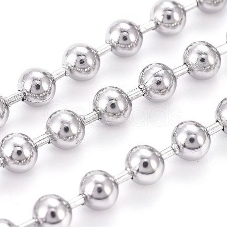 Tarnish Resistant 304 Stainless Steel Ball Chains CHS-A002B-4.0mm-1