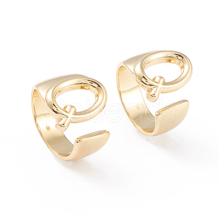 Brass Cuff Rings X-RJEW-L097-06Q-1