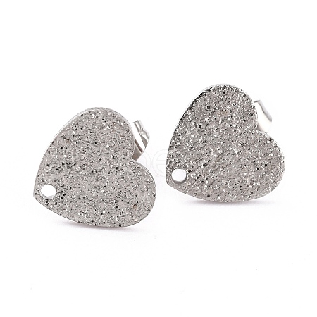 Non-Tarnish 304 Stainless Steel Stud Earring Findings X-EJEW-O104-14P-1