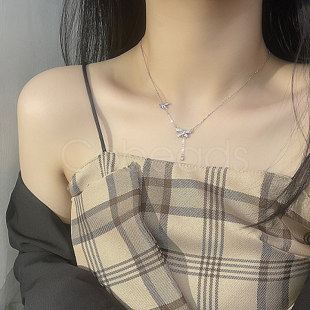 Alloy Crystal Rhinestone Pendant Necklaces for Women WGE6163-06-1