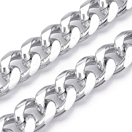 Aluminum Faceted Curb Chains CHA-N003-40P-1