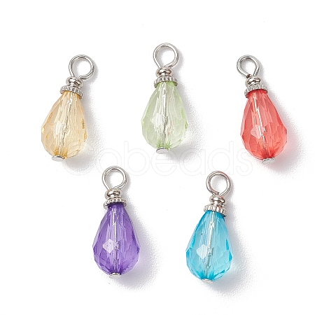 Acrylic with Iron Pendants PALLOY-JF03685-1