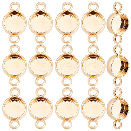 30Pcs Brass Cabochon Connector Settings KK-BBC0025-25-1