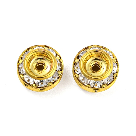 Brass Rhinestone Beads RB-F035-04G-1