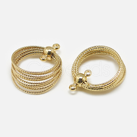 Brass 2-Loop Link Pendants KK-N200-083-1