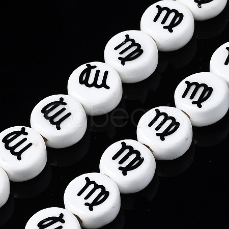 Handmade Porcelain Ceramic Beads Strands PORC-S502-032J-1