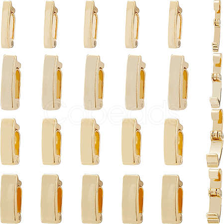 SUNNYCLUE 32Pcs 4 Styles Eco-Friendly Brass Watch Band Clasps KK-SC0004-08-1