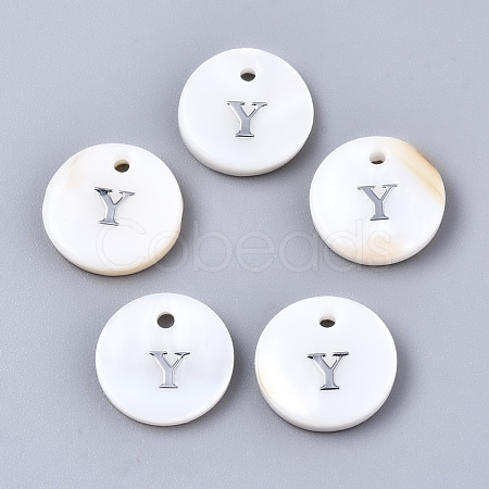 Natural Freshwater Shell Pendants X-SHEL-Q018-01A-Y-P-1