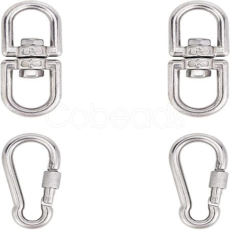 304 Stainless Steel Double Eye Swivel Clasps STAS-NB0004-28P-1