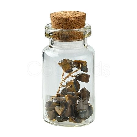 Transparent Glass Wishing Bottle Decoration AJEW-JD00011-06-1
