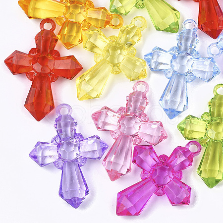 Transparent Acrylic Pendants X-TACR-S133-095-1