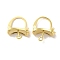 Brass Hoop Earring Findings, Real 24K Gold Plated, 18x13x2mm, Hole: 1.2mm, Pin: 0.8mm