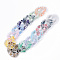 Transparent Acrylic Linking Rings, Quick Link Connectors, for Curb Chains Making, Twist Oval, Mixed Color, 39x29x7.5mm, Inner Diameter: 12x22mm