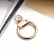 Alloy Ring Swivel Clasps, Light Gold, 43x30mm