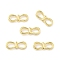 Alloy Connector Charms, Bowknot Links, Real 18K Gold Plated, 6x15.5x3mm, Hole: 3.5x6mm